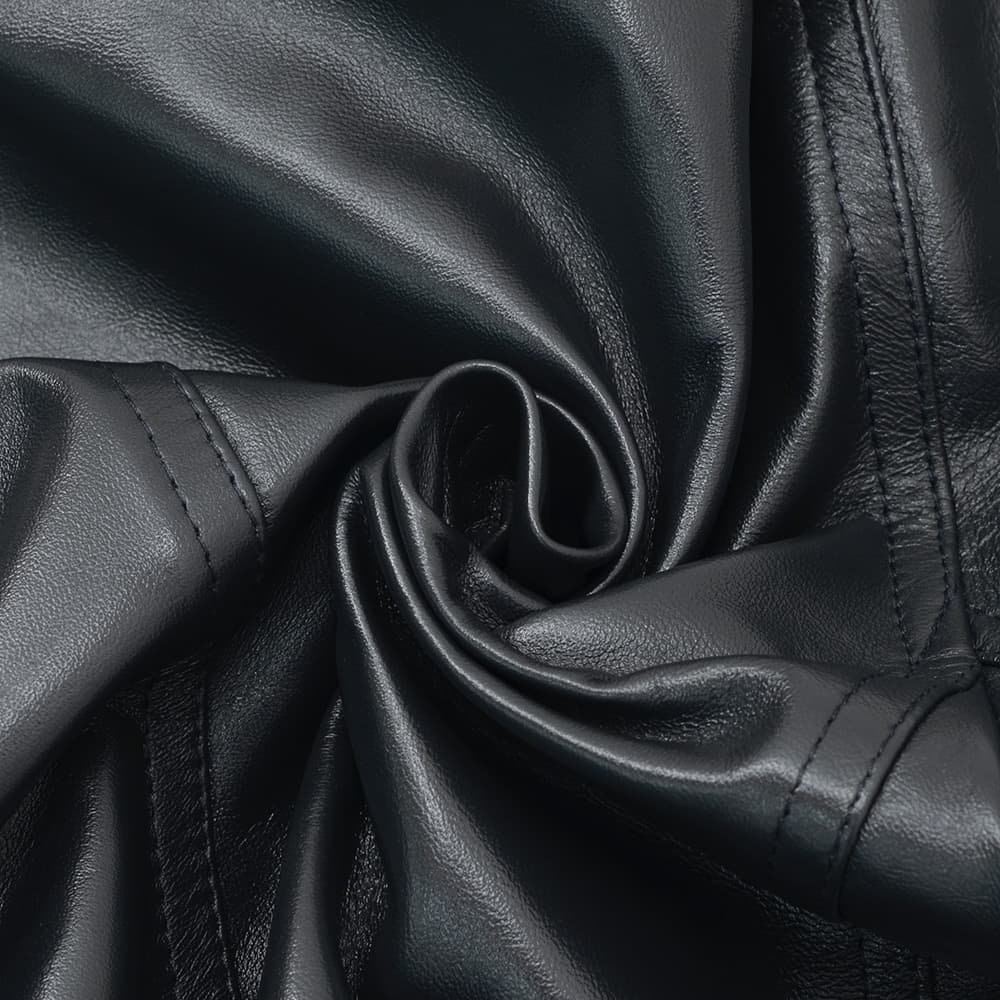 エンメティEMMETIシングルライダースジャケットメンズレザーブルゾンJURIユリスペシャルラムナッパレザーミッドナイト濃紺ショート丈数量限定国内正規品でらでら公式ブランド