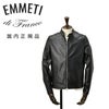 エンメティEMMETIシングルライダースジャケットメンズレザーブルゾンJURIユリスペイン産ラムスキンレザーブラック黒ショート丈国内正規品でらでら公式ブランド