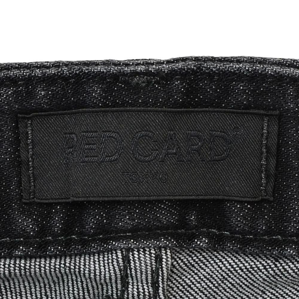 レッドカードトーキョーREDCARDTOKYOデニムスラックスメンズストレッチジーンズSlackスラック3者混生地ブラックユーズド1プリーツセンタークリーススリムテーパードでらでら公式ブランド