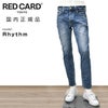 レッドカードトーキョーREDCARDTOKYOデニムパンツメンズスリムテーパードジーンズリズムRhythmストレッチデニムミッドブルーヴィンテージ加工でらでら公式ブランド