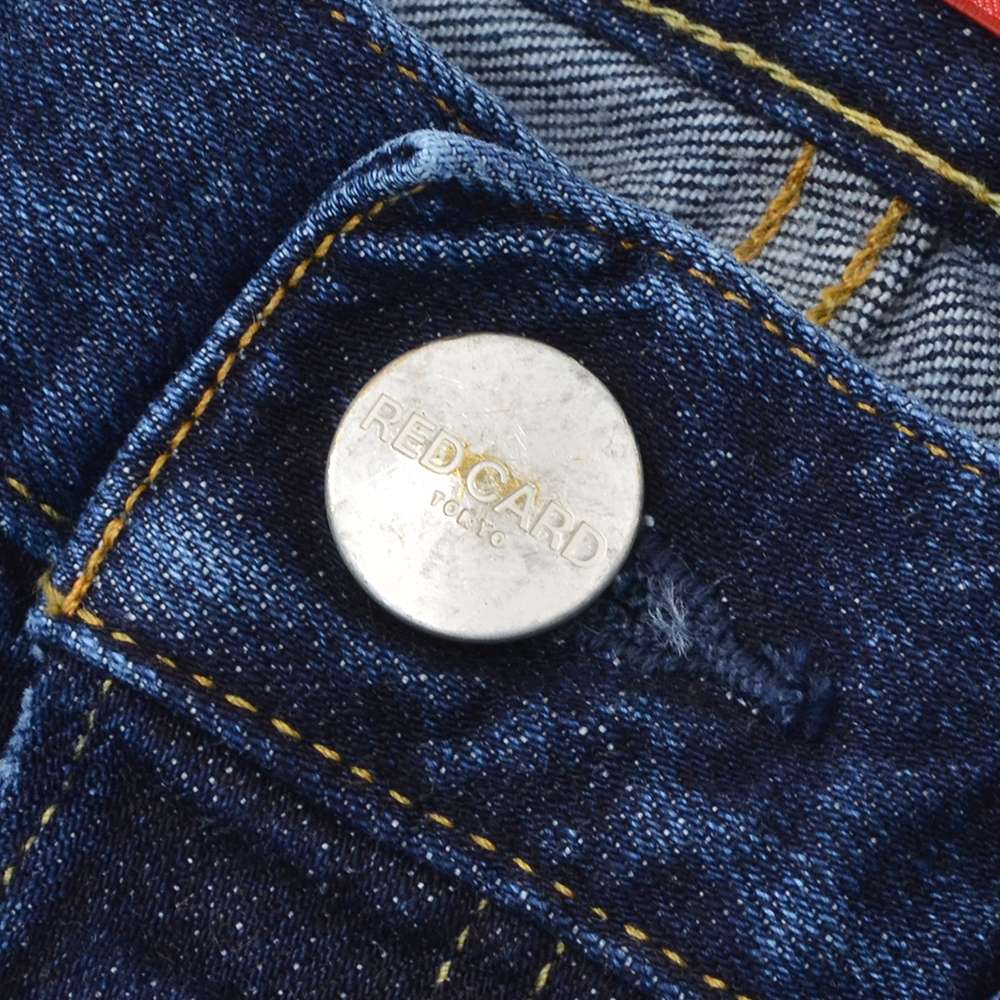 レッドカードトーキョーREDCARDTOKYOデニムパンツメンズスリムテーパードジーンズリズムプラスRhythm+ストレッチデニムインディゴブルーアンクル丈でらでら公式ブランド