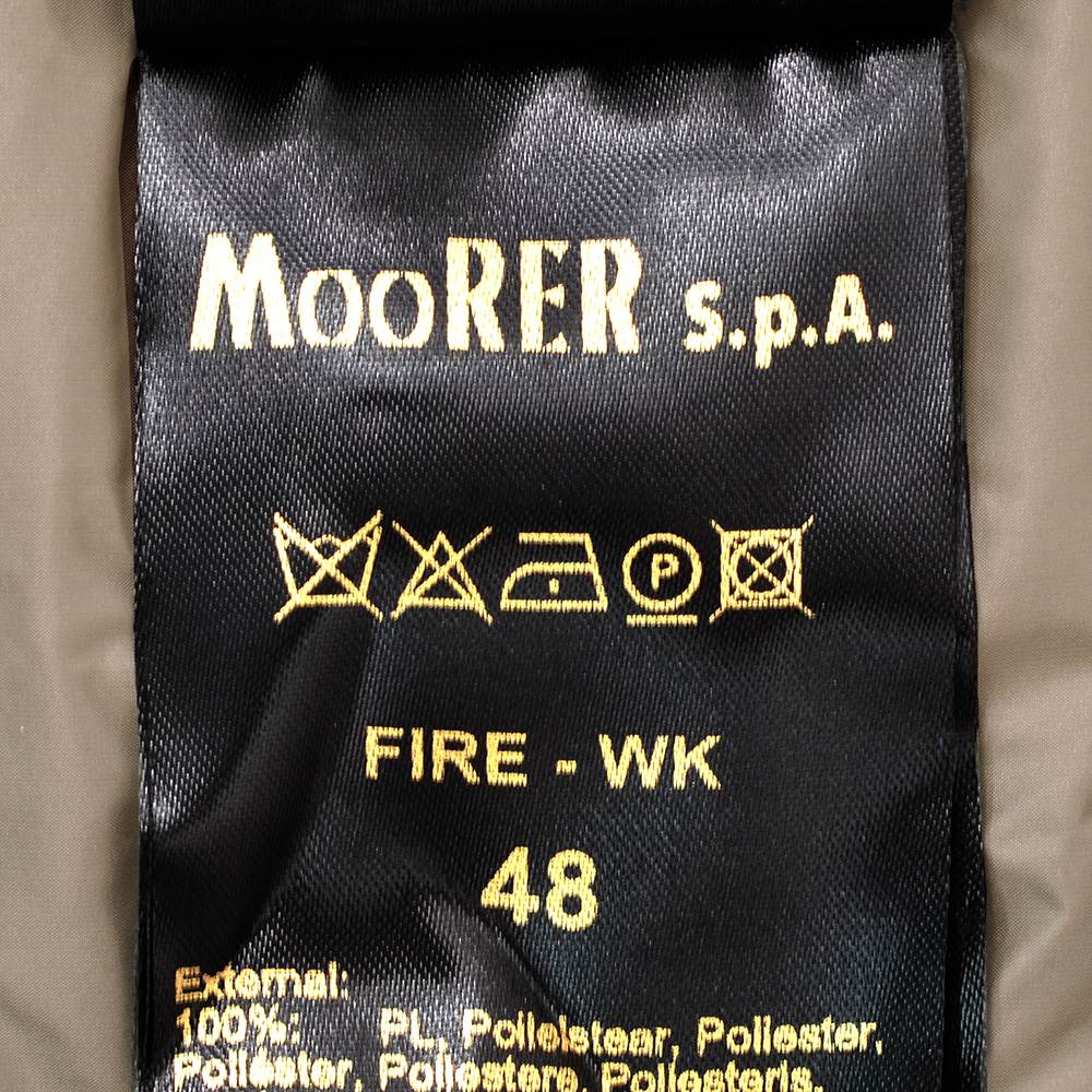 【ポイント8倍11/119:59まで】ムーレーMooRERダウンベストメンズフェイヤーFIRE-KM強撥水ポリエステルSHAPEMEMORYPESグレージュ襟裏ウールニットフード着脱可能アクアライン国内正規品でらでら公式ブランド