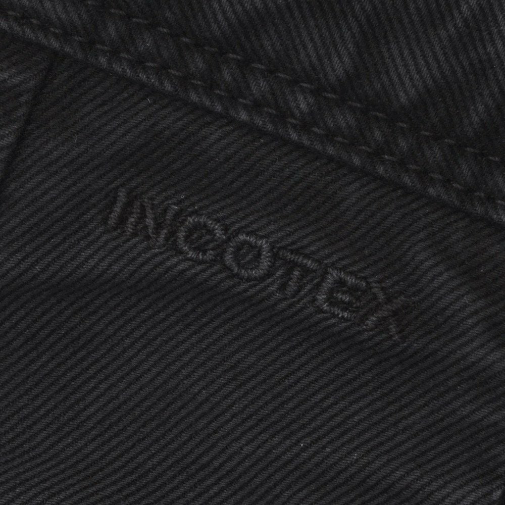 インコテックスINCOTEXSLACKSコットンパンツメンズチノスラックス100番ストレッチツイルブラック黒ノープリーツ製品染めスリムフィット刺繍ブランドロゴ国内正規品でらでら公式ブランド