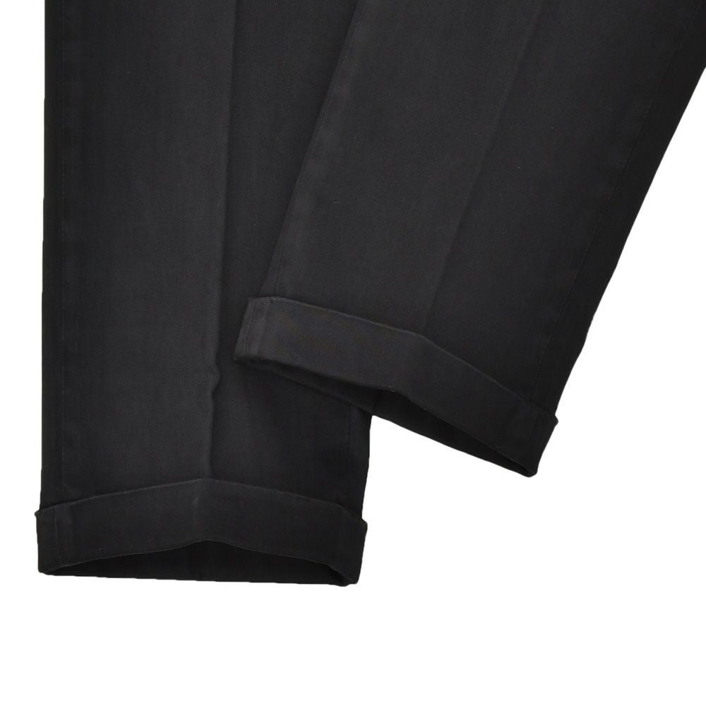 ブリリアBRIGLIA1949モールスキンパンツメンズコットンスラックスBG07モデルブラック黒1プリーツテーパードシルエットガーメントダイ3点留めフロント国内正規品でらでら公式ブランド