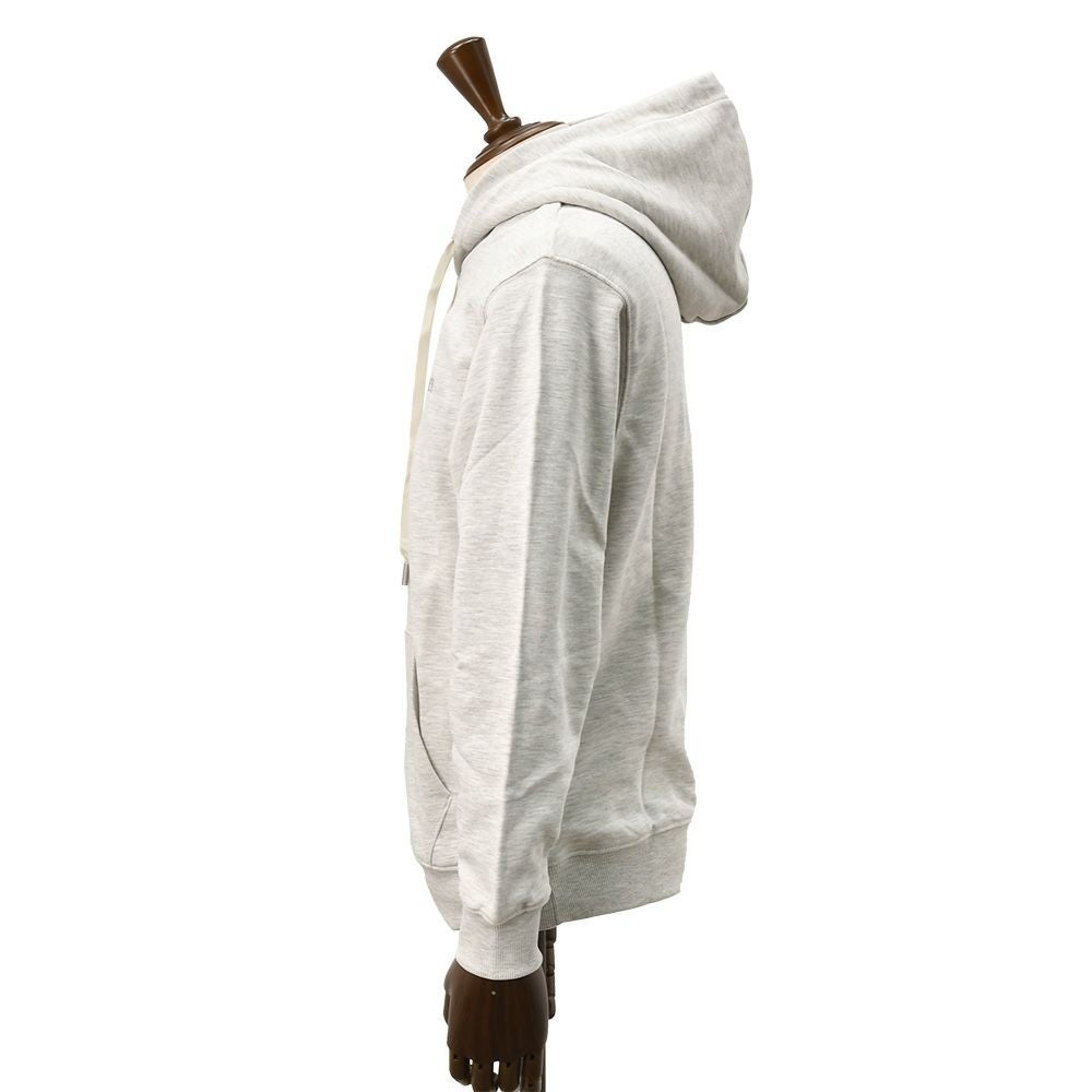 リプレイREPLAYプルオーバーパーカーメンズフーディースウェットシャツコットンテリー素材ライトグレーブランドロゴ刺繍裏パイルドローコード付き国内正規品でらでら公式ブランド