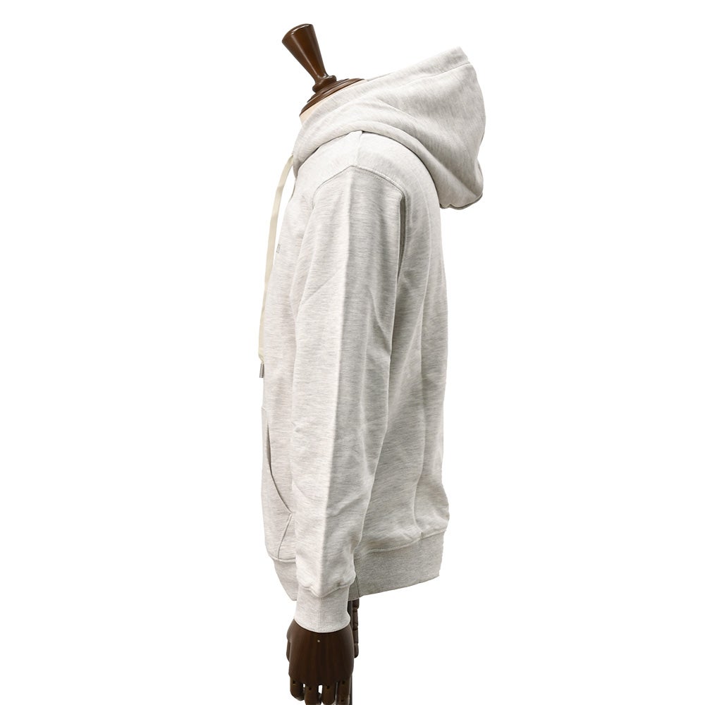 リプレイREPLAYプルオーバーパーカーメンズフーディースウェットシャツコットンテリー素材ライトグレーブランドロゴ刺繍裏パイルドローコード付き国内正規品でらでら公式ブランド