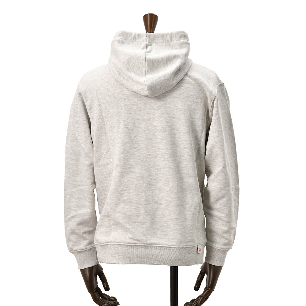 リプレイREPLAYプルオーバーパーカーメンズフーディースウェットシャツコットンテリー素材ライトグレーブランドロゴ刺繍裏パイルドローコード付き国内正規品でらでら公式ブランド
