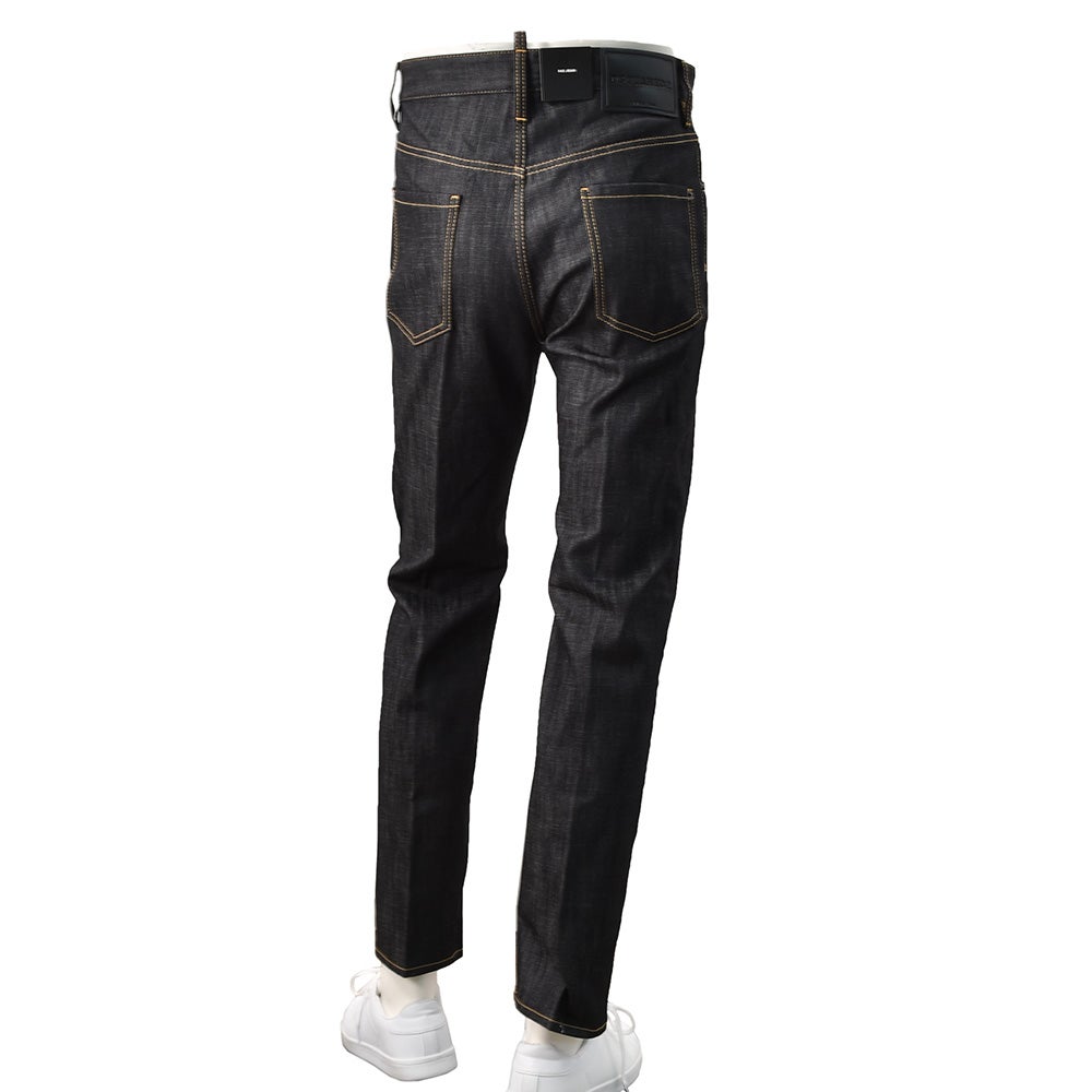 ディースクエアードDSQUARED2ジーンズメンズデニム642JEANコットンポリブラックウォッシュ黒ストレートS71LB1696微ストレッチ国内正規品でらでら公式ブランド