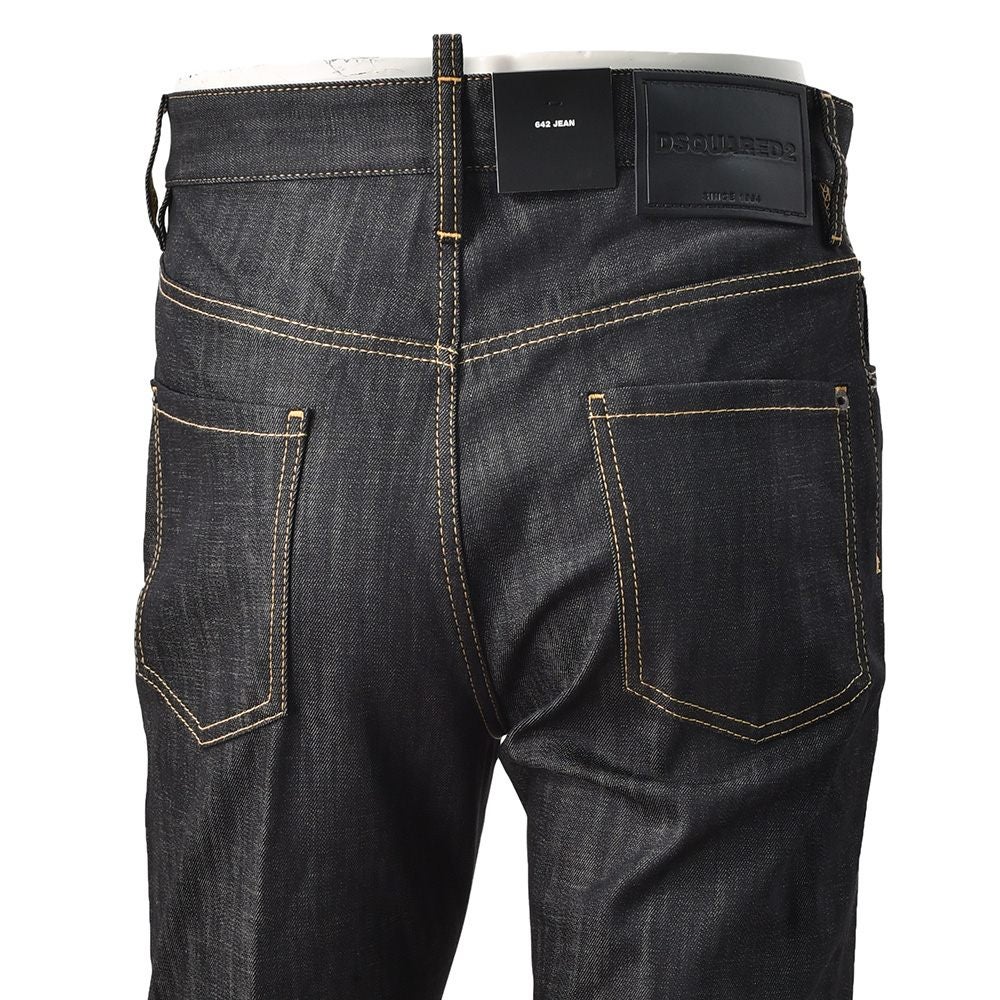 ディースクエアードDSQUARED2ジーンズメンズデニム642JEANコットンポリブラックウォッシュ黒ストレートS71LB1696微ストレッチ国内正規品でらでら公式ブランド
