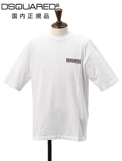 ディースクエアードDSQUARED2半袖Ｔシャツメンズカットソーコットン100%ホワイト白30thAnniversary記念Tシャツグラフィックデザインルーズフィット国内正規品でらでら公式ブランド