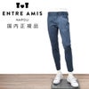 アントレアミENTREAMISコットンパンツメンズチノスラックス8188モデルストレッチコットンツイルネイビー紺スリムテーパードアイコンパッチ国内正規品でらでら公式ブランド