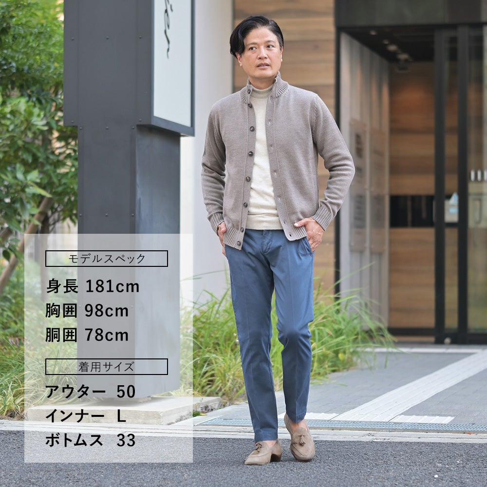 アントレアミENTREAMISコットンパンツメンズチノスラックス8188モデルストレッチコットンツイルネイビー紺スリムテーパードアイコンパッチ国内正規品でらでら公式ブランド