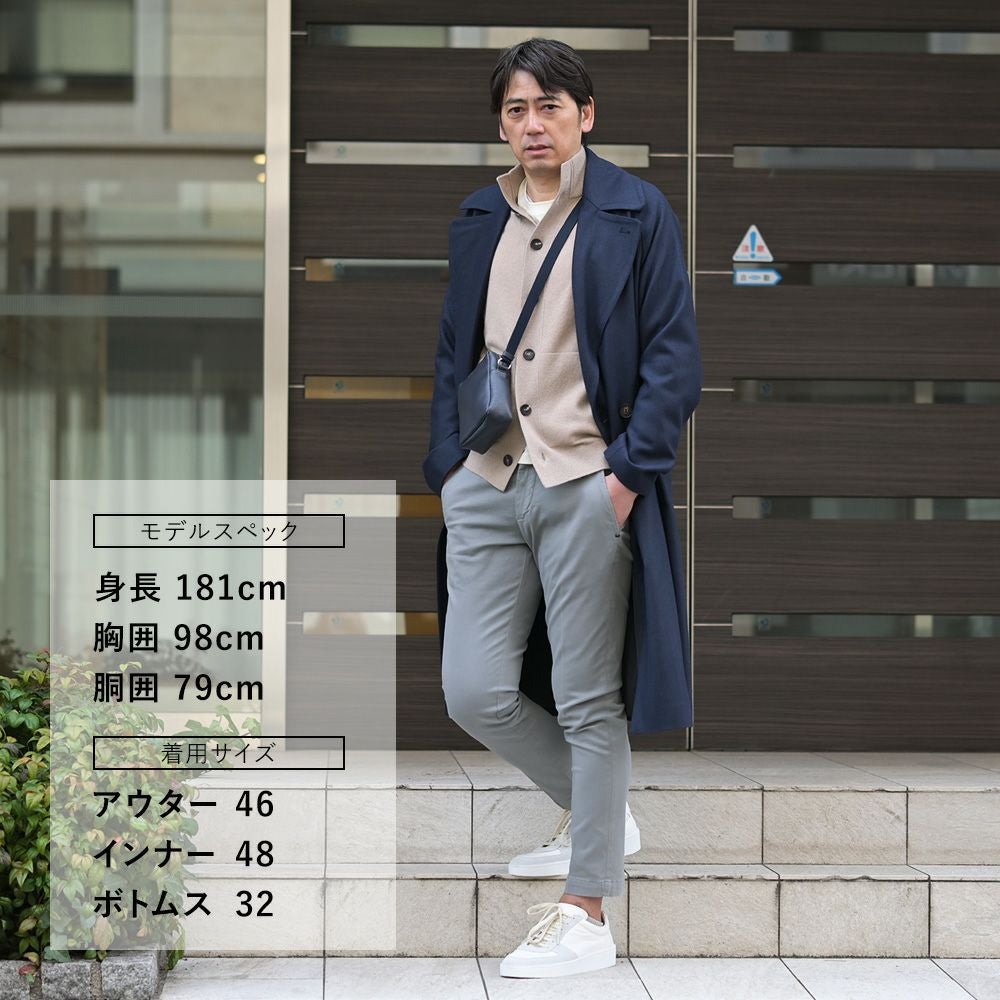 アントレアミENTREAMISコットンパンツメンズチノスラックス8188モデルストレッチコットンツイルグレースリムテーパードアイコンパッチ国内正規品でらでら公式ブランド