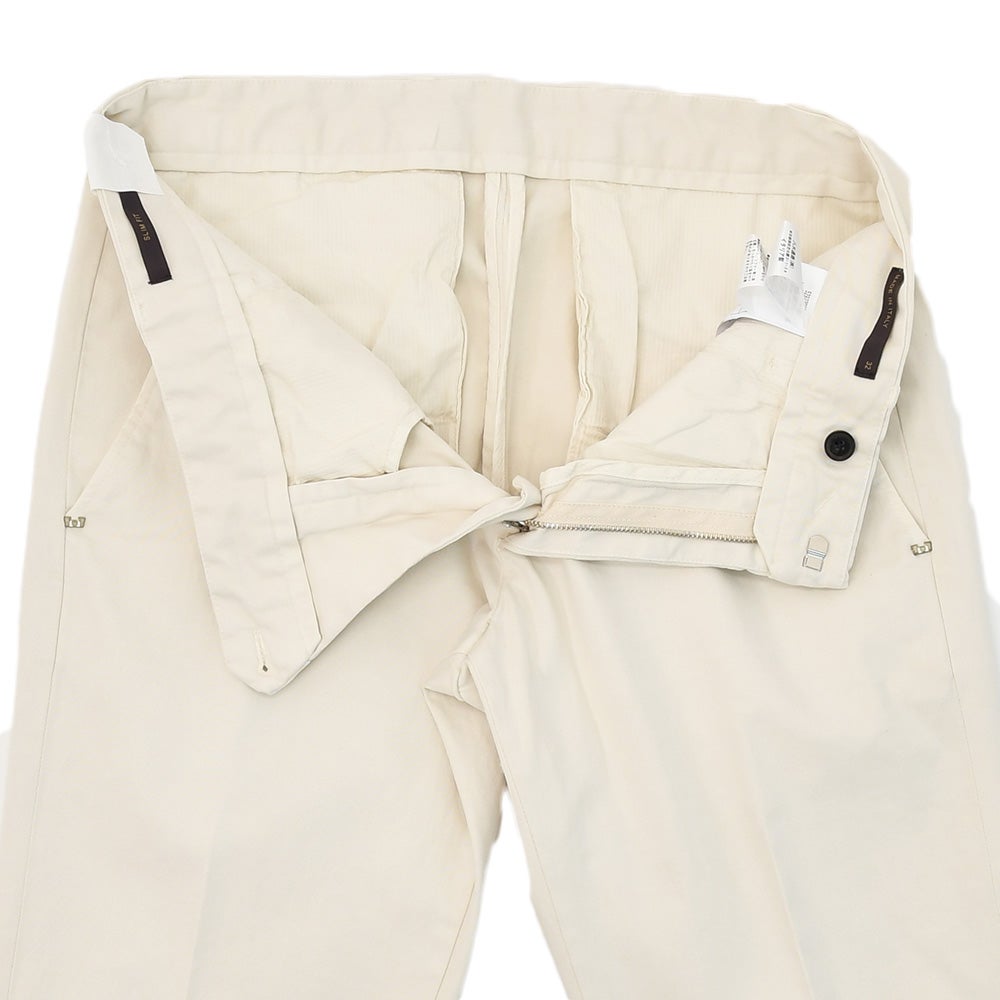 アントレアミENTREAMISコットンパンツメンズチノスラックス8188モデルストレッチコットンツイルオフホワイト白スリムテーパードアイコンパッチ国内正規品でらでら公式ブランド