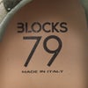 ブロックス79BLOCKS79レザースニーカーメンズレースアップシューズCOBIコビモデルスエードグレー×チャコールナンバリング風デザイン厚底ソール国内正規品でらでら公式ブランド