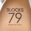 ブロックス79BLOCKS79レザースニーカーメンズレースアップシューズCOBIコビモデルスムース＆スエードコンビホワイト×グレーナンバリング風デザイン厚底ソール国内正規品でらでら公式ブランド