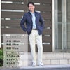 ブロックス79BLOCKS79レザースニーカーメンズレースアップシューズCOBIコビモデルスムース＆スエードコンビホワイト×グレーナンバリング風デザイン厚底ソール国内正規品でらでら公式ブランド