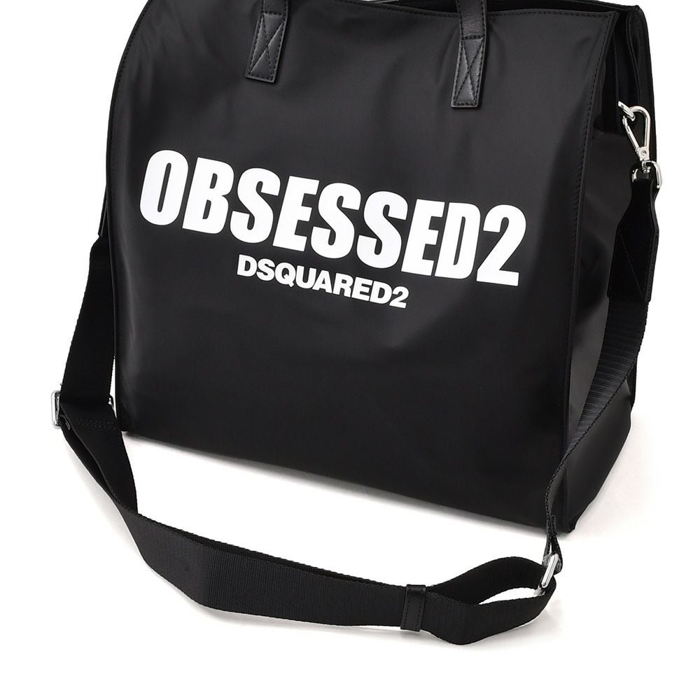 ディースクエアードDSQUARED2トートバッグ男女兼用S82SPM0097ナイロンブラック黒レザーハンドルOBSESSED2国内正規品でらでら公式ブランド