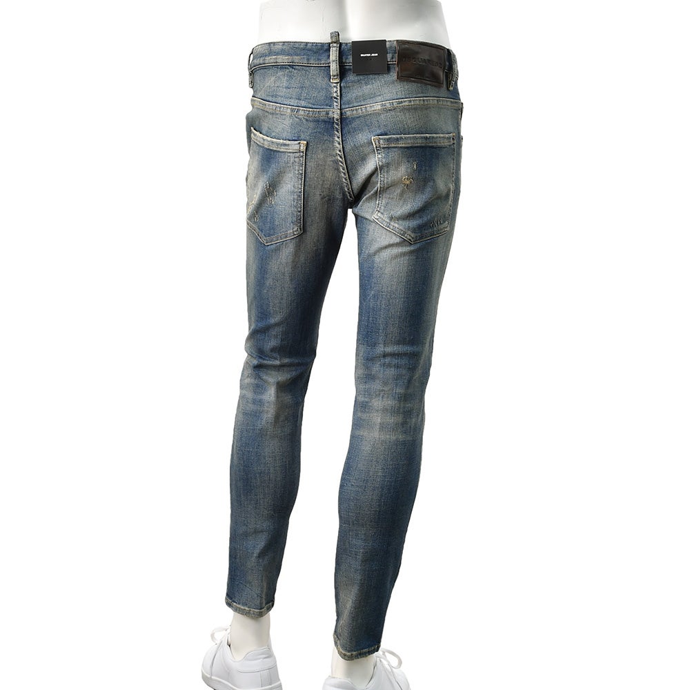 ディースクエアードDSQUARED2スリムテーパードデニムメンズコットンストレッチジーンズSKATERJEANスケータージーンヴィンテージブルー国内正規品でらでら公式ブランド