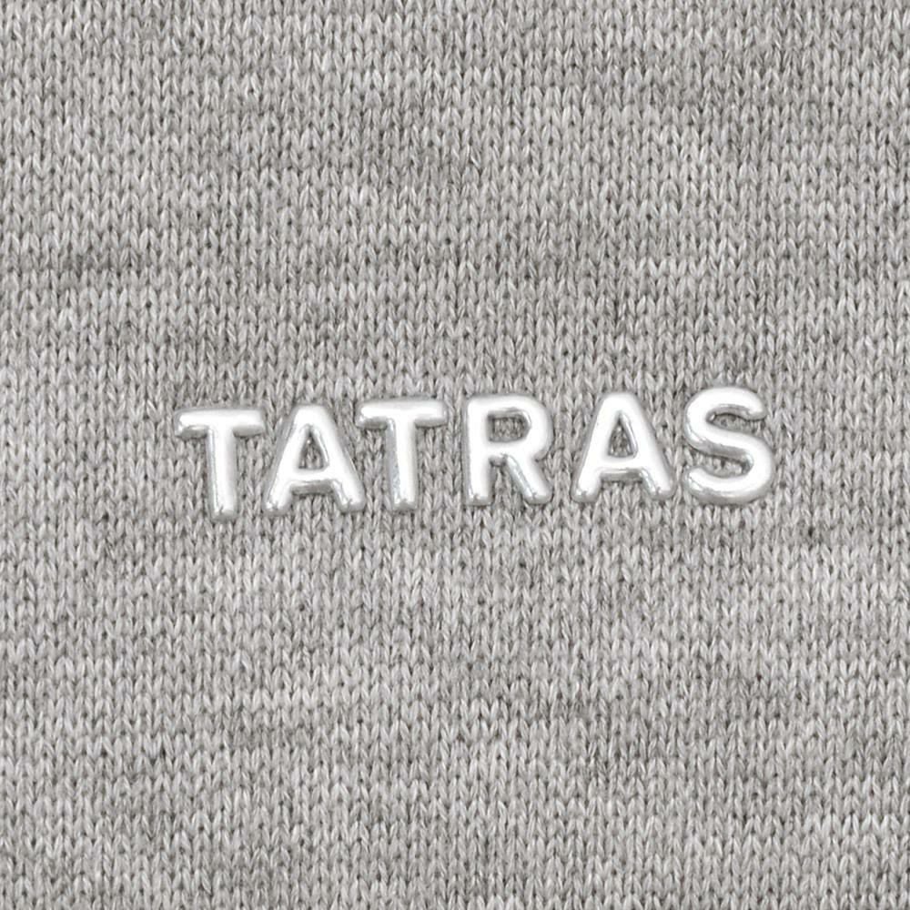 タトラスTATRAS長袖トレーナーメンズスウェットシャツフィダシオFIDASIOシルケットコットングレー左袖エンボスロゴ裏パイル仕様ドロップショルダーリラックスフィット国内正規品でらでら公式ブランド