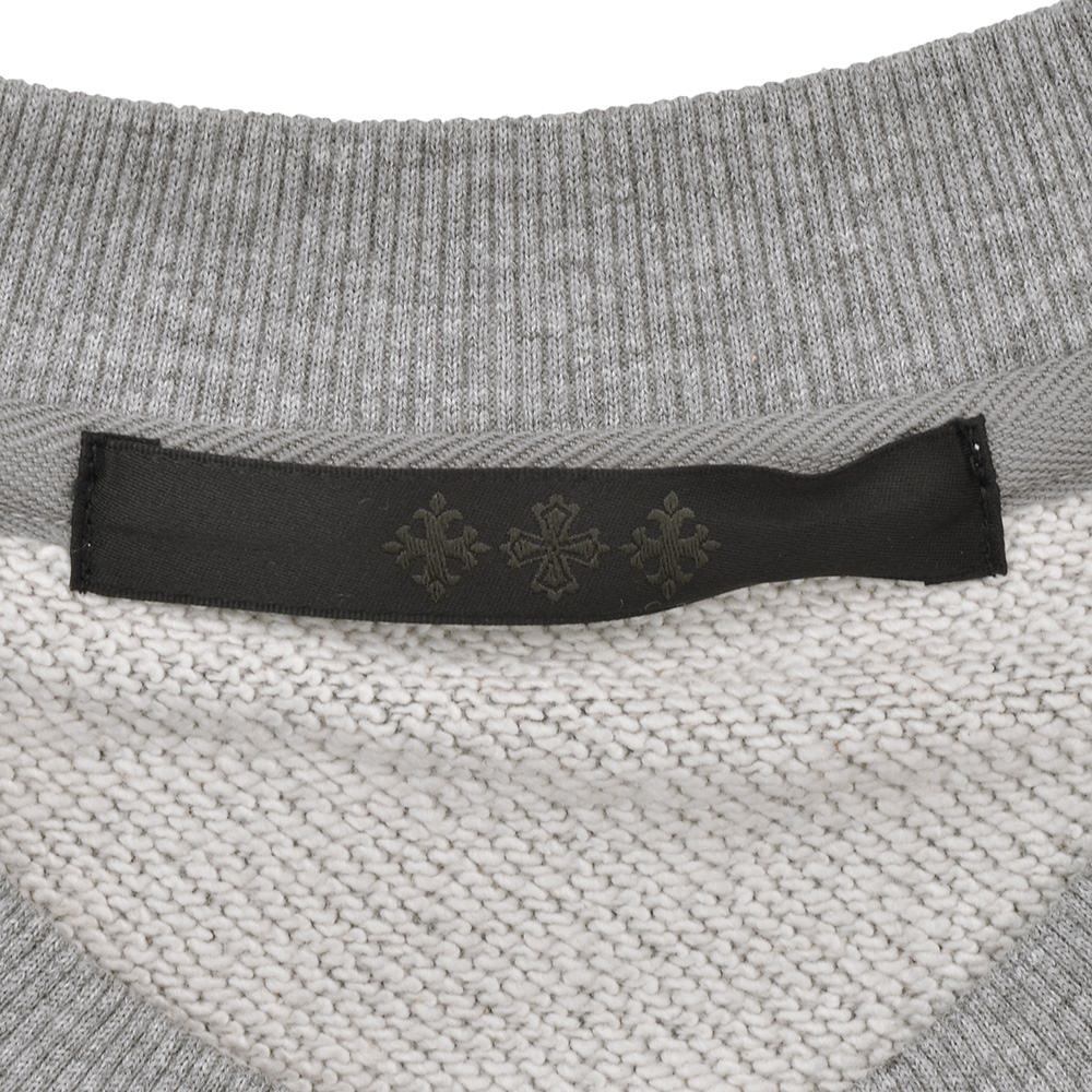 タトラスTATRAS長袖トレーナーメンズスウェットシャツフィダシオFIDASIOシルケットコットングレー左袖エンボスロゴ裏パイル仕様ドロップショルダーリラックスフィット国内正規品でらでら公式ブランド