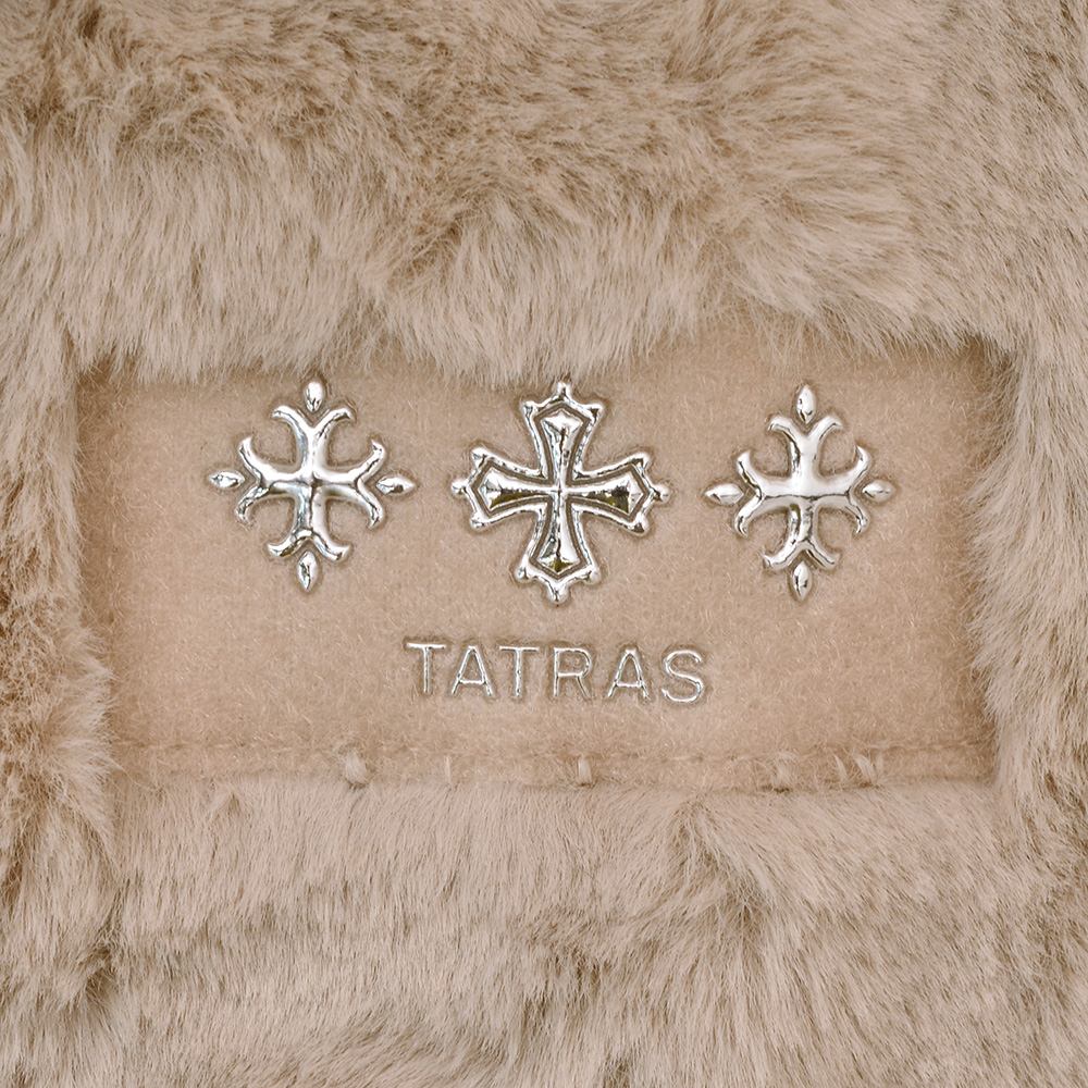 タトラスTATRASボアブルゾンメンズアストーニASTONIスタンドネック型リサイクルポリエステルライトグレージップアップアウターラビットファー調国内正規品でらでら公式ブランド