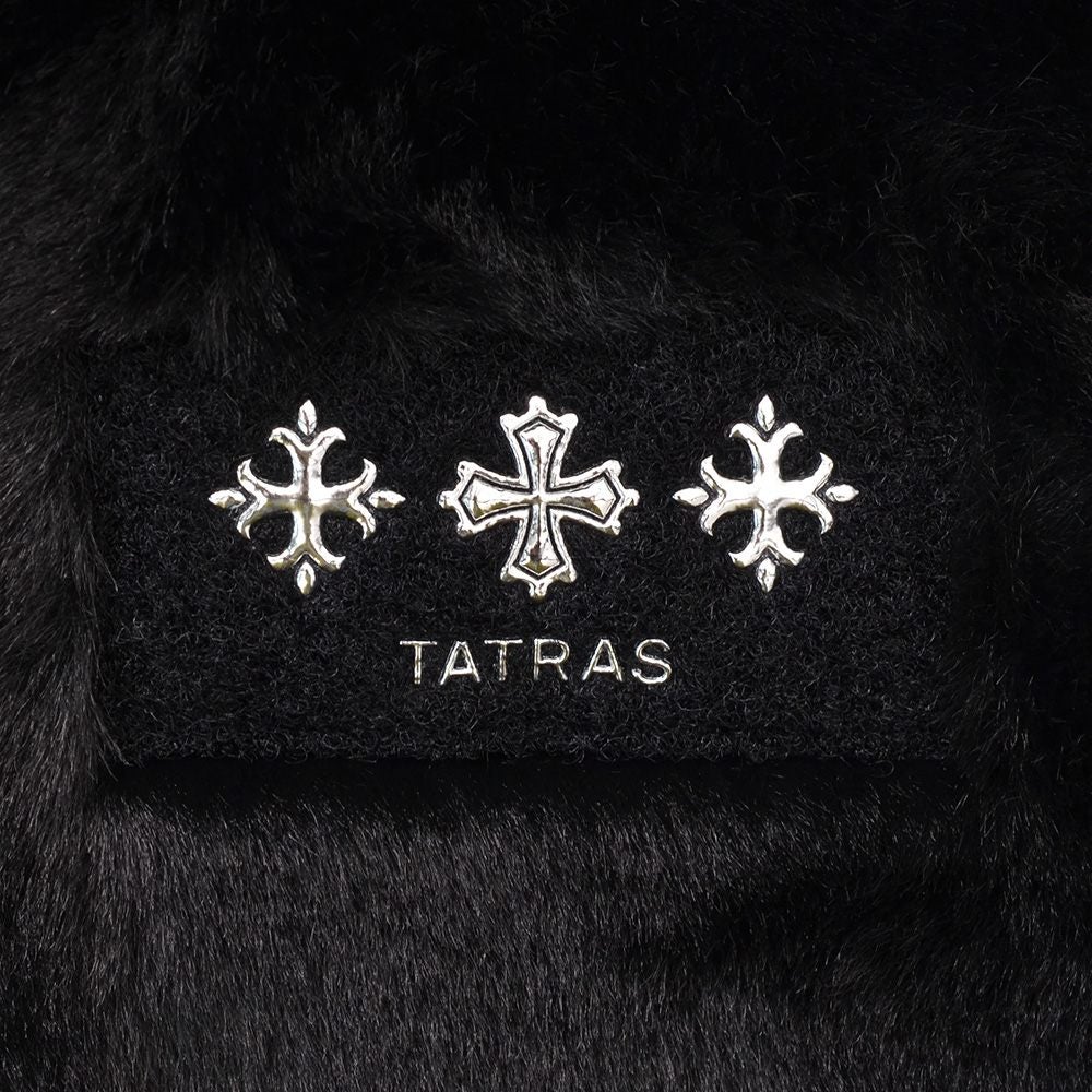 タトラスTATRASボアブルゾンメンズアストーニASTONIスタンドネック型リサイクルポリエステルブラック黒ジップアップアウターラビットファー調国内正規品でらでら公式ブランド