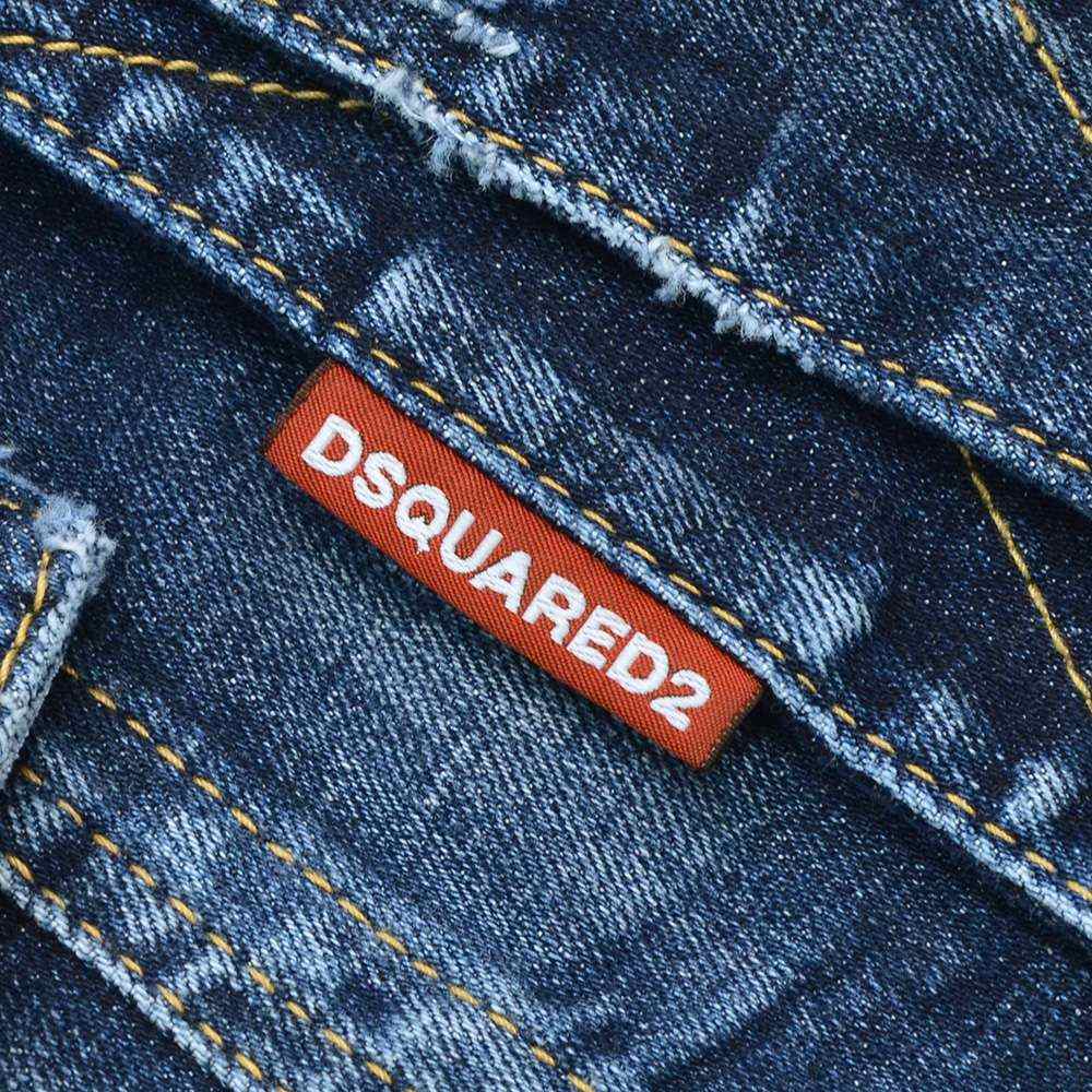 ディースクエアードDSQUARED2デニムブルゾンメンズGジャンS71AN0624コットンインディゴウォッシュダブルフロント国内正規品でらでら公式ブランド