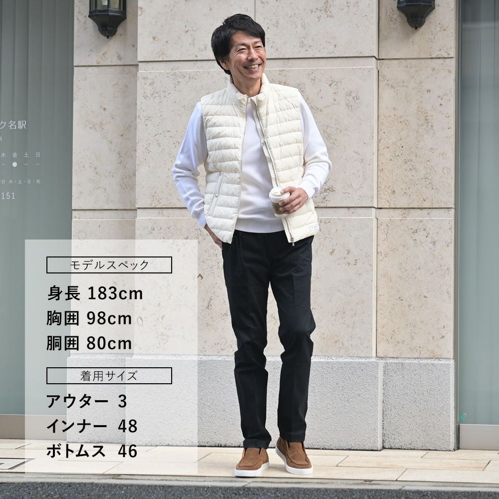 ベルウィッチBERWICHチノスラックスメンズベルトBERTOストレッチコットンパンツブラック黒1プリーツシャーリング仕様サイドアジャスター釦国内正規品でらでら公式ブランド