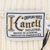 カネルKANELL長袖ニットメンズローゲージセーターリブ編みカンカルCANCALEクルーネックミルクオフホワイト無地オーガニックコットン国内正規品でらでら公式ブランド