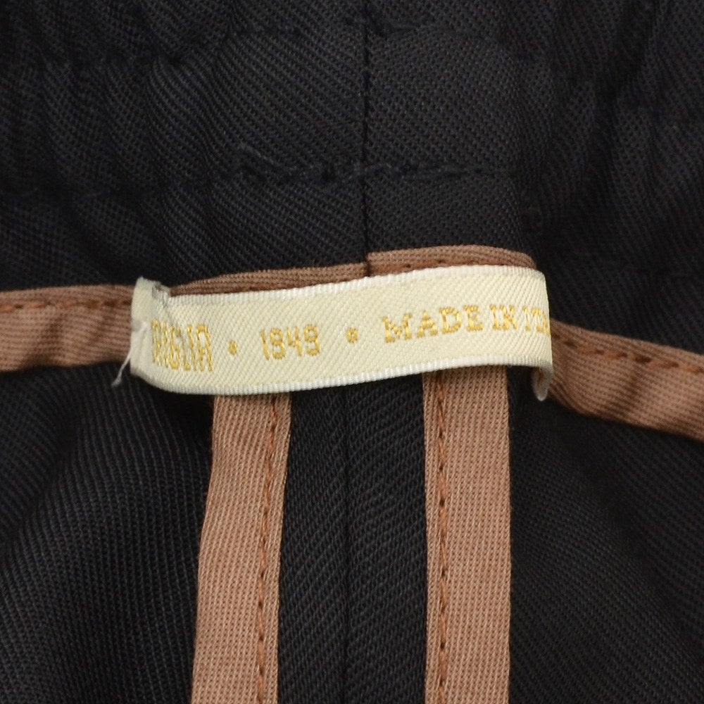 ブリリアBRIGLIA1949イージースラックスメンズウールパンツウィンブルドンWIMBLEDONSMarzotto社製ウール生地ブラック黒テーパードシルエットゴムウエスト&ドローコード国内正規品でらでら公式ブランド