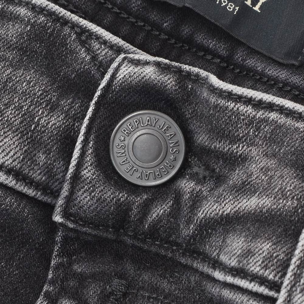 リプレイREPLAYストレッチデニムメンズストレートジーンズGROVERグローバーモデルHyperflexシリーズブラックウォッシュ11.5オンスコインポケットセルビッチテープ仕様国内正規品でらでら公式ブランド