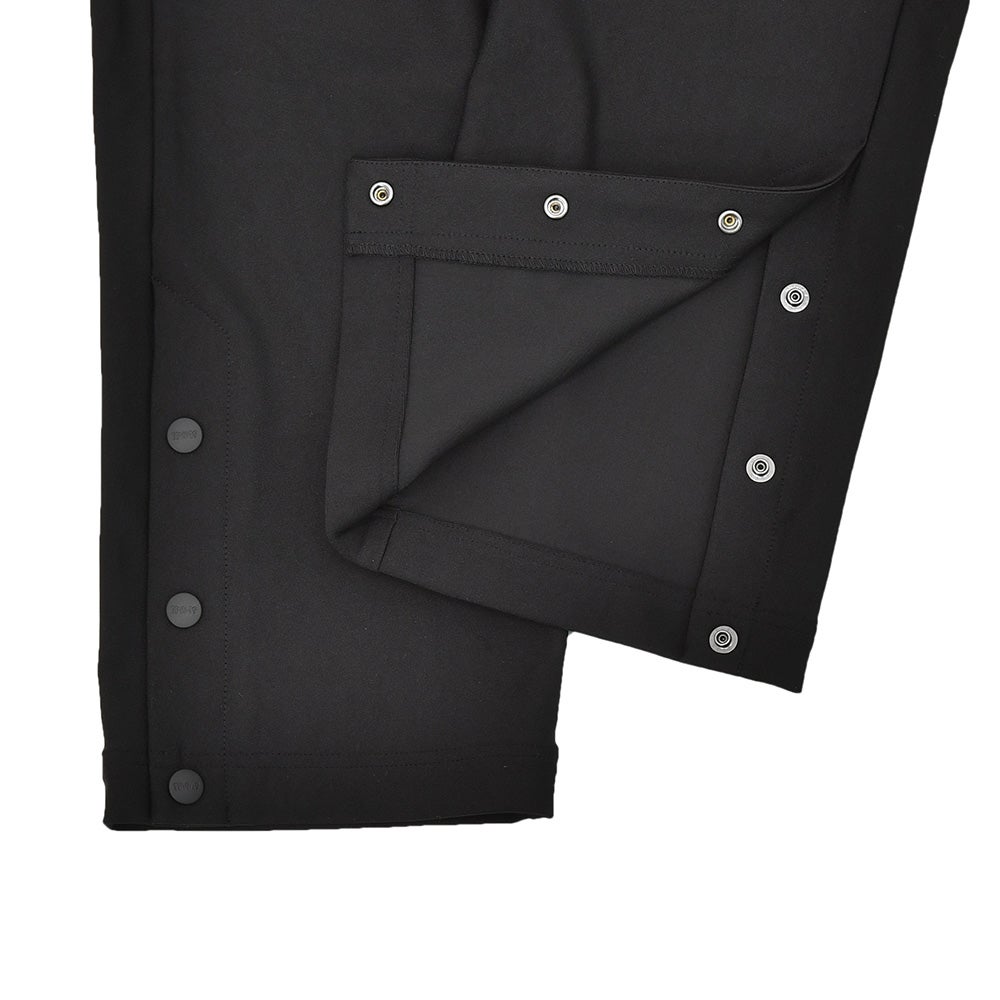 TFW49ティーエフダブリューフォーティーナイントラックパンツメンズジャージーパンツブラック黒配色パターン異素材切り替え2WAYキックバックUVカット吸水速乾多機能国内正規品でらでら公式ブランド