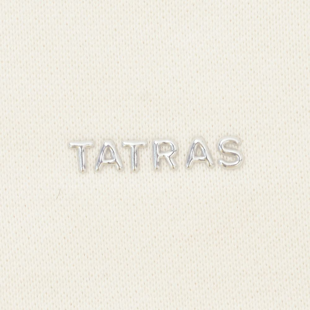 タトラスTATRASプルオーバーパーカーメンズスウェットパーカーAGULIAアギラオフホワイト白シルケットコットン裏パイル左袖エンボスロゴオーバーサイズ国内正規品でらでら公式ブランド