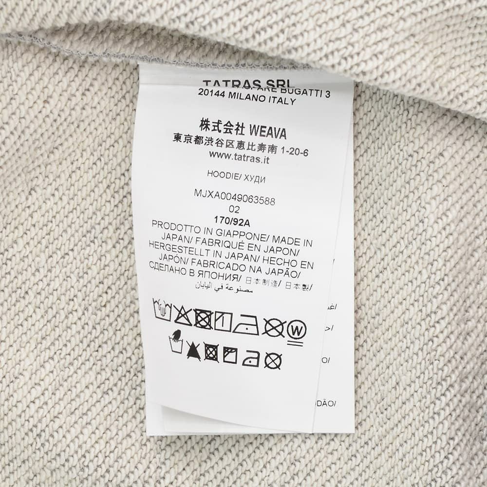 タトラスTATRASプルオーバーパーカーメンズスウェットパーカーAGULIAアギラオフホワイト白シルケットコットン裏パイル左袖エンボスロゴオーバーサイズ国内正規品でらでら公式ブランド