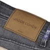 ヤコブコーエンJACOBCOHENストレッチデニムメンズNICKSLIMニックスリムコットンポリブラックウォッシュレザーバックパッチ国内正規品でらでら公式ブランド
