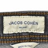 ヤコブコーエンJACOBCOHENストレッチデニムメンズNICKSLIMニックスリムコットンポリブラックウォッシュレザーバックパッチ国内正規品でらでら公式ブランド