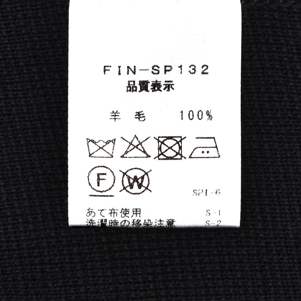 フィンジャックFinjackニットジャケットメンズFGM2ブラック黒ウールニットシングルテーラードレギュラーフィットカーディガン国内正規品でらでら公式ブランド