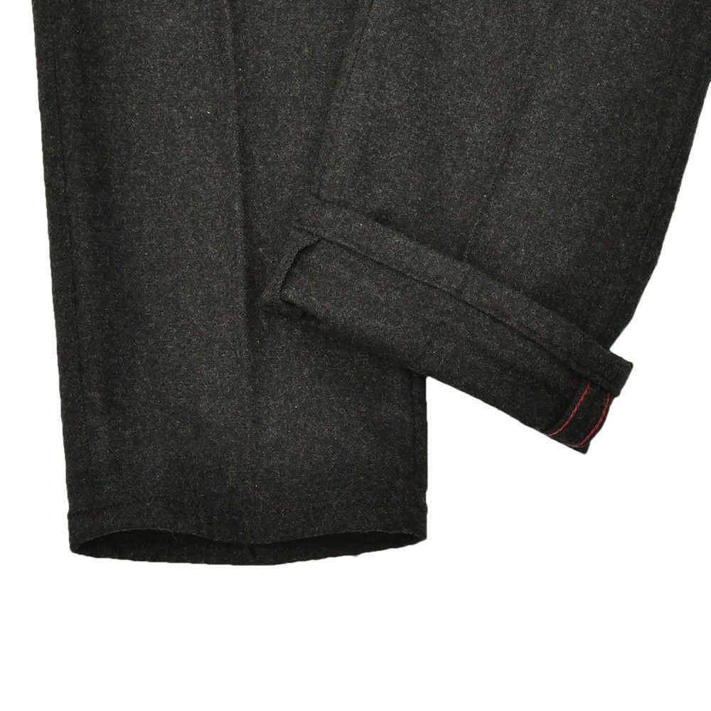 インコテックスINCOTEXウールスラックスメンズ100番ウールポリエステル混紡チャコールグレーノープリーツフランネル国内正規品でらでら公式ブランド