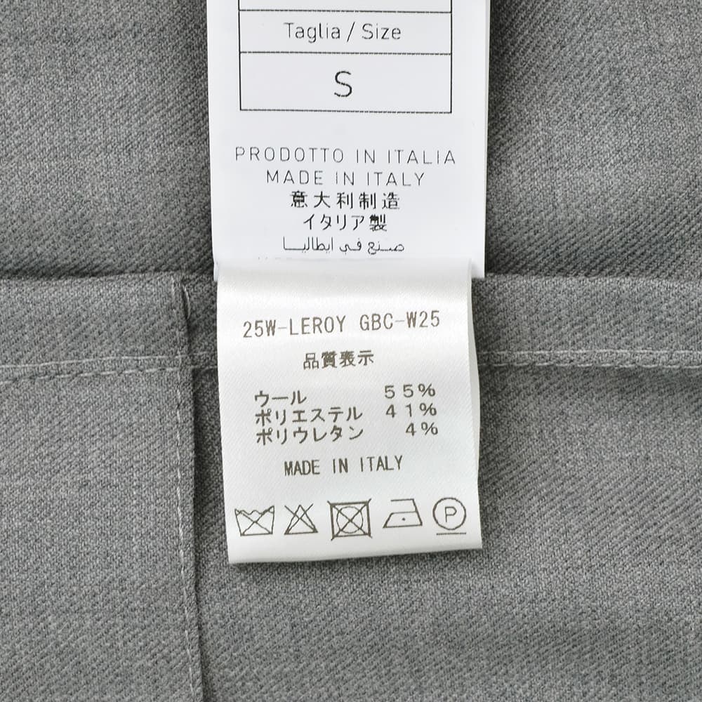 ビーエイブルBEABLEシャツアウターメンズシャツブルゾンLEROYリロイウォッシャブルウールグレーメランジリラックスフィットストレッチツイル国内正規品でらでら公式ブランド