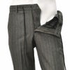 ブリリアBRIGLIA1949イージースラックスメンズストライプ柄パンツMONTREALPモントレアルアクティブメリノウールチャコール×ブラウンリラックステーパードバックシャーリング仕様国内正規品でらでら公式ブランド