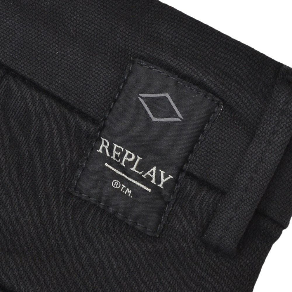 リプレイREPLAYカーゴパンツメンズストレッチパンツJAANモデルHyperflexハイパーフレックスシリーズブラック黒10.5オンススリムフィット国内正規品でらでら公式ブランド