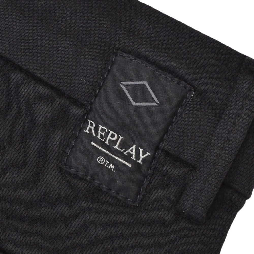 リプレイREPLAYカーゴパンツメンズストレッチパンツJAANモデルHyperflexハイパーフレックスシリーズブラック黒10.5オンススリムフィット国内正規品でらでら公式ブランド