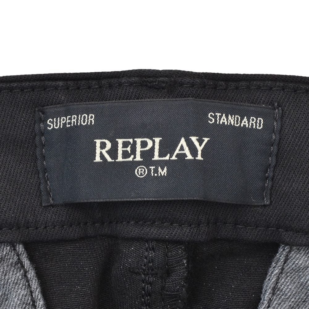 リプレイREPLAYカーゴパンツメンズストレッチパンツJAANモデルHyperflexハイパーフレックスシリーズブラック黒10.5オンススリムフィット国内正規品でらでら公式ブランド