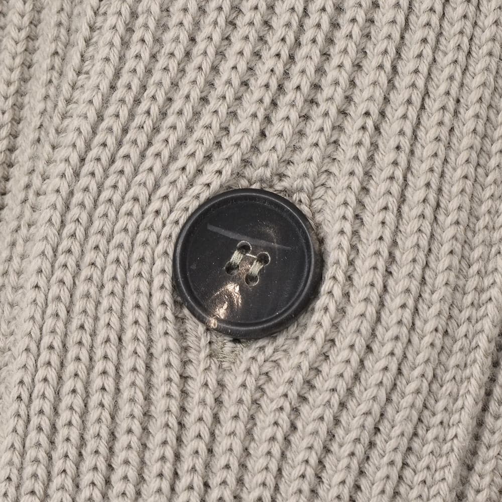 フィリッポデローレンティスFILIPPODELAURENTIISショールカラーカーディガンメンズリブ編みミドルゲージニットエクストラファインメリノウールグレージュ長袖スリムフィット7ゲージ国内正規品でらでら公式ブランド