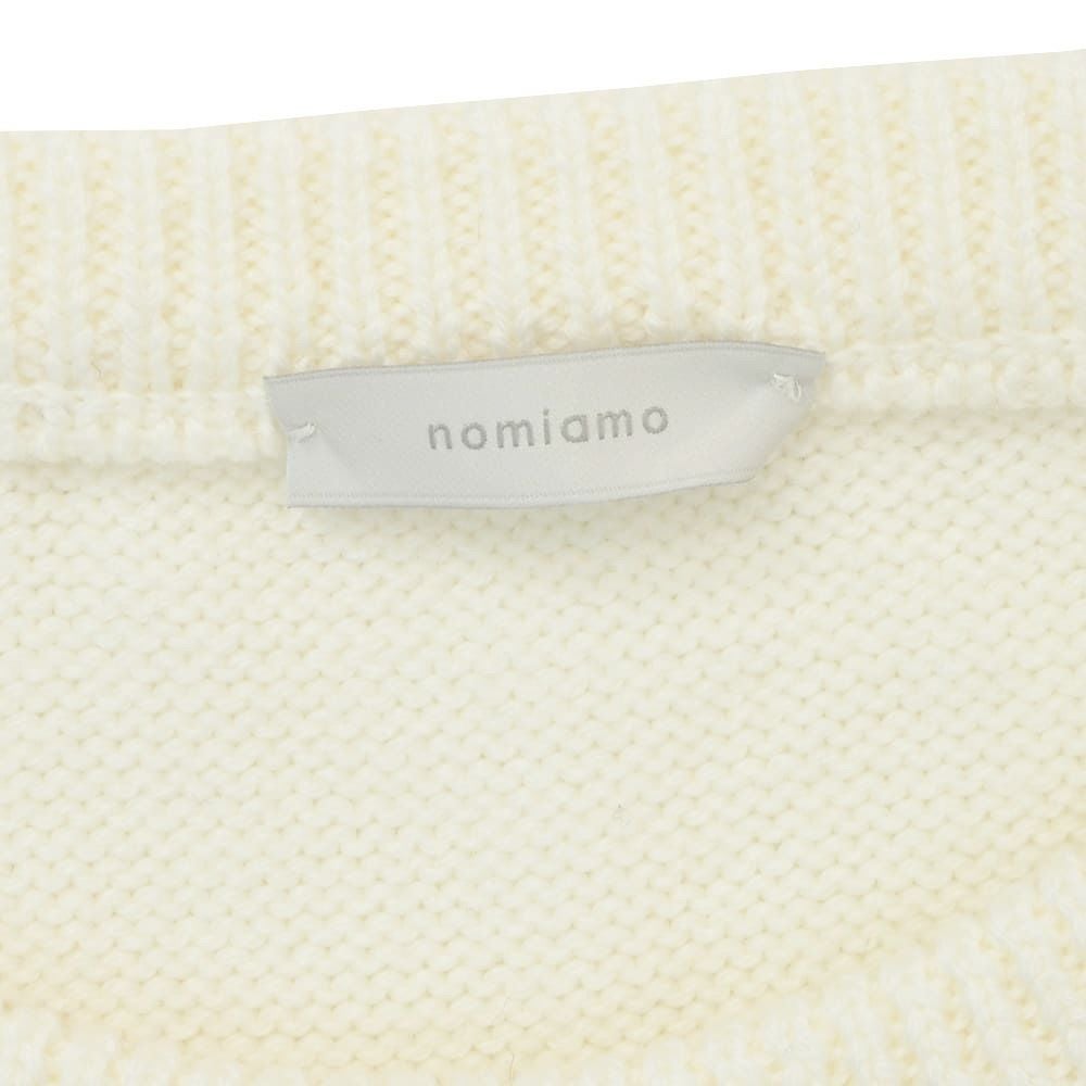 ノミアモnomiamoウールニットメンズgirocolloジーロコッロウール100%オフホワイトクルーネックミドルゲージ国内正規品でらでら公式ブランド