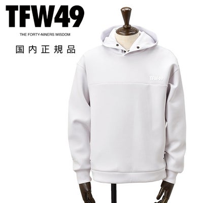 TFW49ティーエフダブリューフォーティーナインプルオーバーパーカーメンズフーディーダンボールニット素材アイスグレーオーバーサイズシルキータッチゴルフ国内正規品でらでら公式ブランド