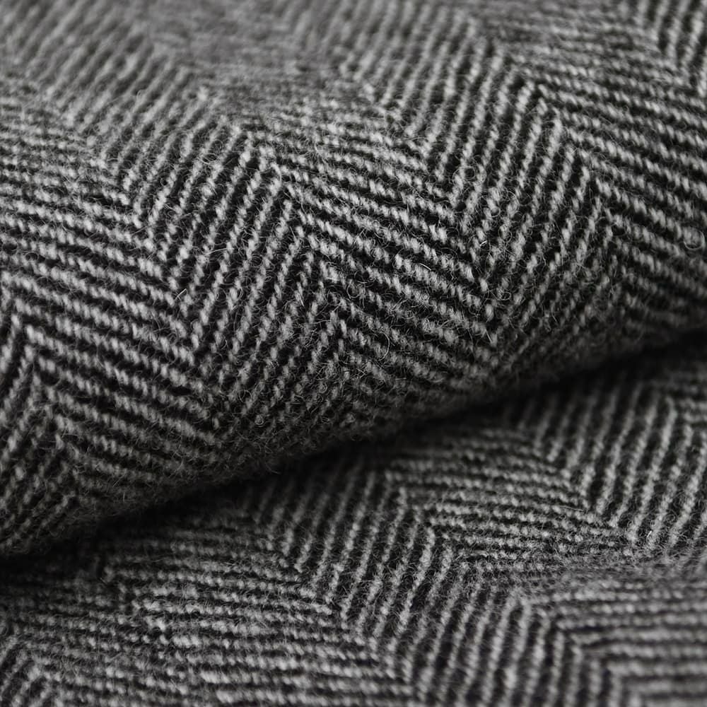 【ポイント8倍11/119:59まで】イーヴォHEVOベルテッドコートメンズタイロッケンBRINDISIブリンディジダブルブレストへリンボン柄ウールブラック×ホワイトラグランスリーブリラックスフィット国内正規品でらでら公式ブランド