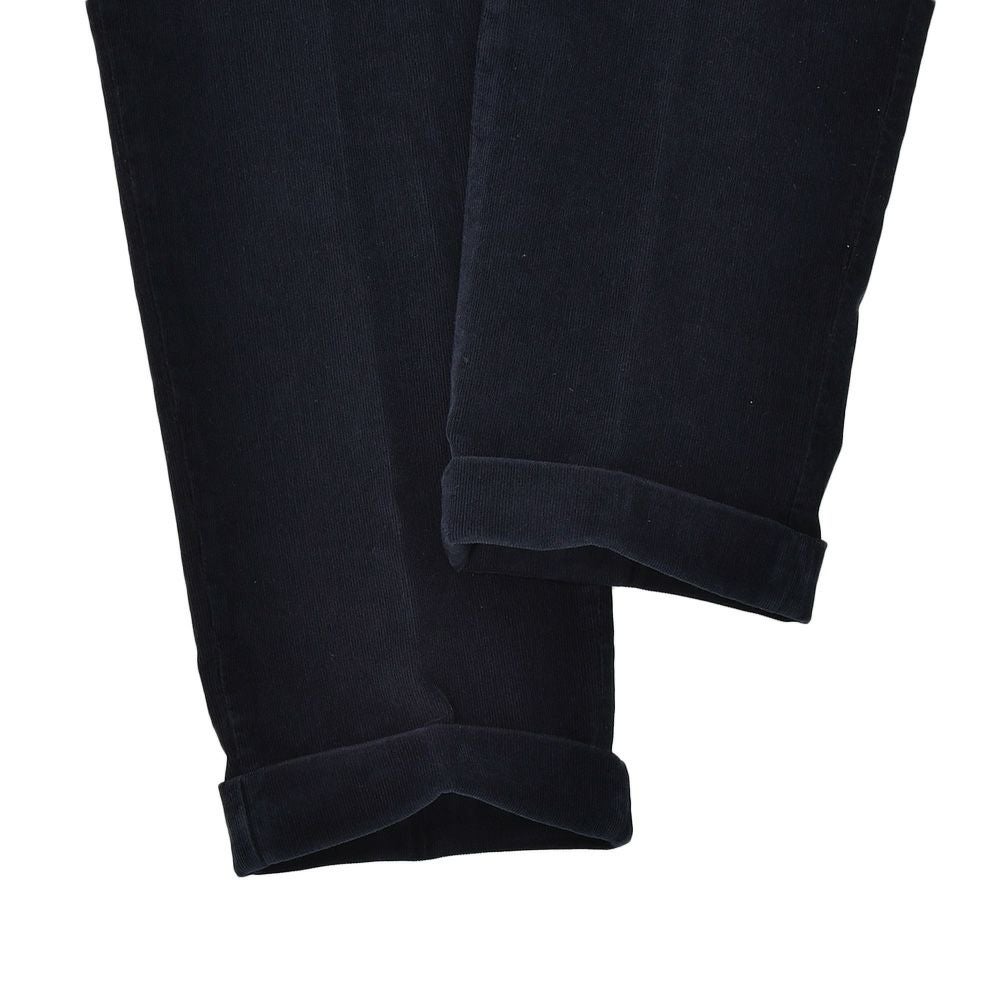 ブリリアBRIGLIA1949細畝コーデュロイパンツメンズコットンスラックスBG03モデルネイビー紺ノープリーツテーパードシルエット3点留めフロント国内正規品でらでら公式ブランド