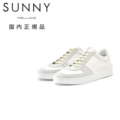 ペリーコサニーPELLICOSUNNYレザースニーカーメンズレースアップシューズM009モデルゴートレザーホワイト白ジャーマントレーナーTRAVISトラヴィスソール国内正規品でらでら公式ブランド